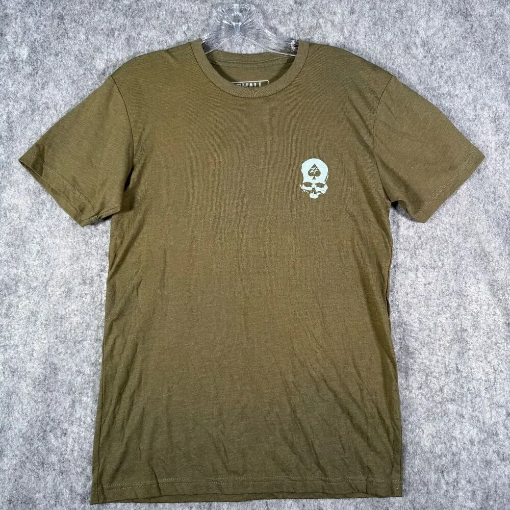 Zero Foxtrot T Shirt Mens Size Small Green Short Sleeve With His Bare Hands - Picture 3 of 8
